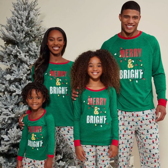 Light Up The Holidays PJ Set - Green/combo - Picture 8 of 8